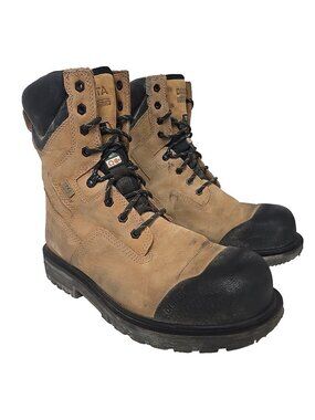 DAKOTA Men's 8" Steel Toe Steel Plate Quad Comfort Work Boots 8522 Wheat 11W